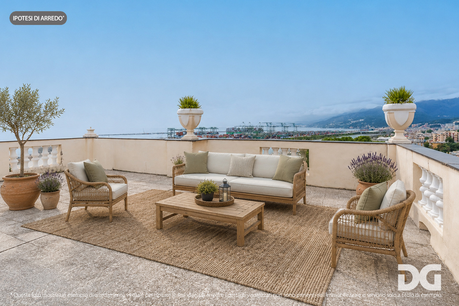 Immobiliare Del Guasta PEGLI – VIALE MODUGNO VILLA PANORAMICA MQ.337 CON GIARDINO E POSTI AUTO