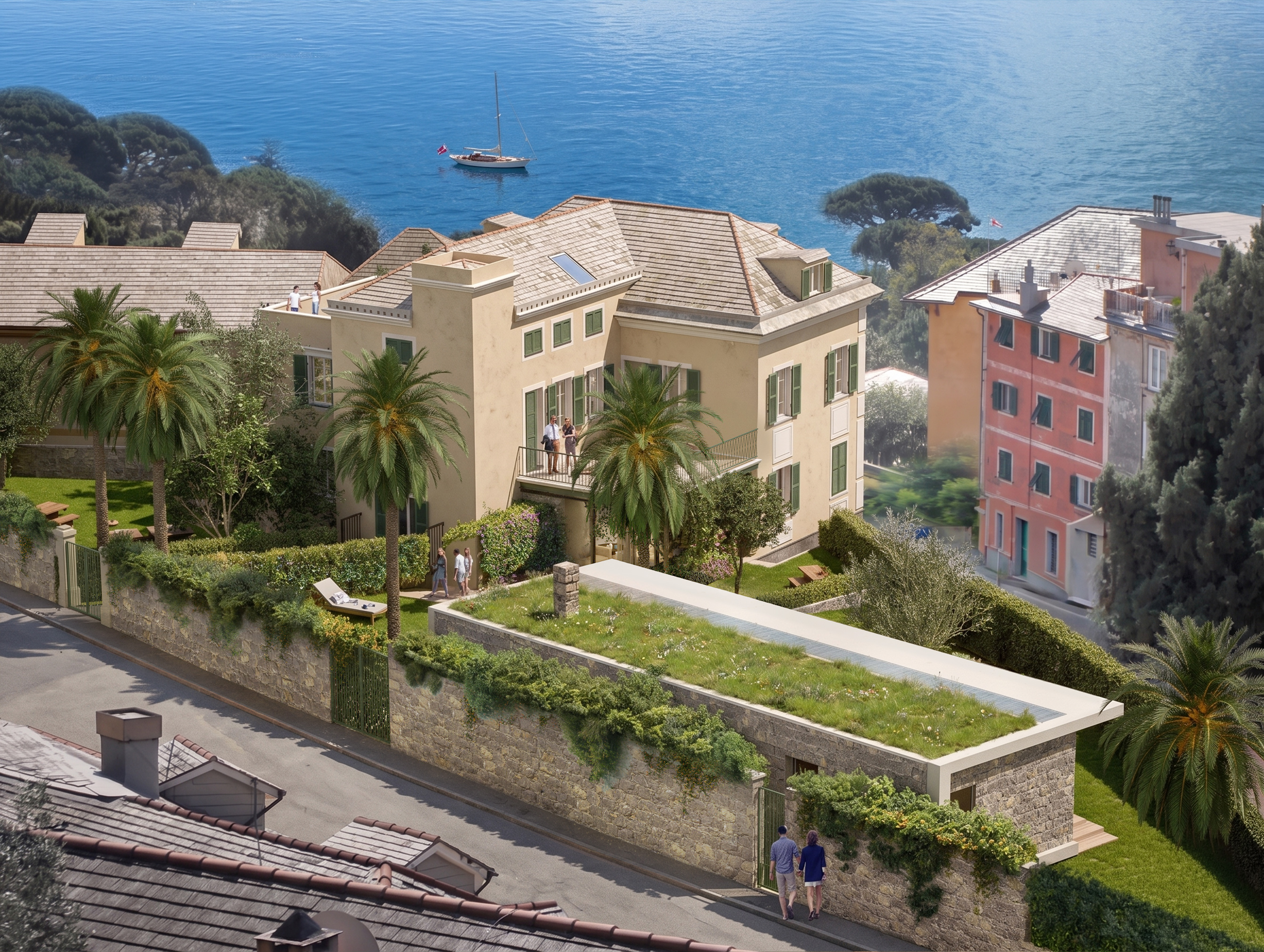 Immobiliare Del Guasta NERVI - VIA SANT’ILARIO – IN COSTRUZIONE - APPARTAMENTI, VILLETTA CON PISCINA, BOX